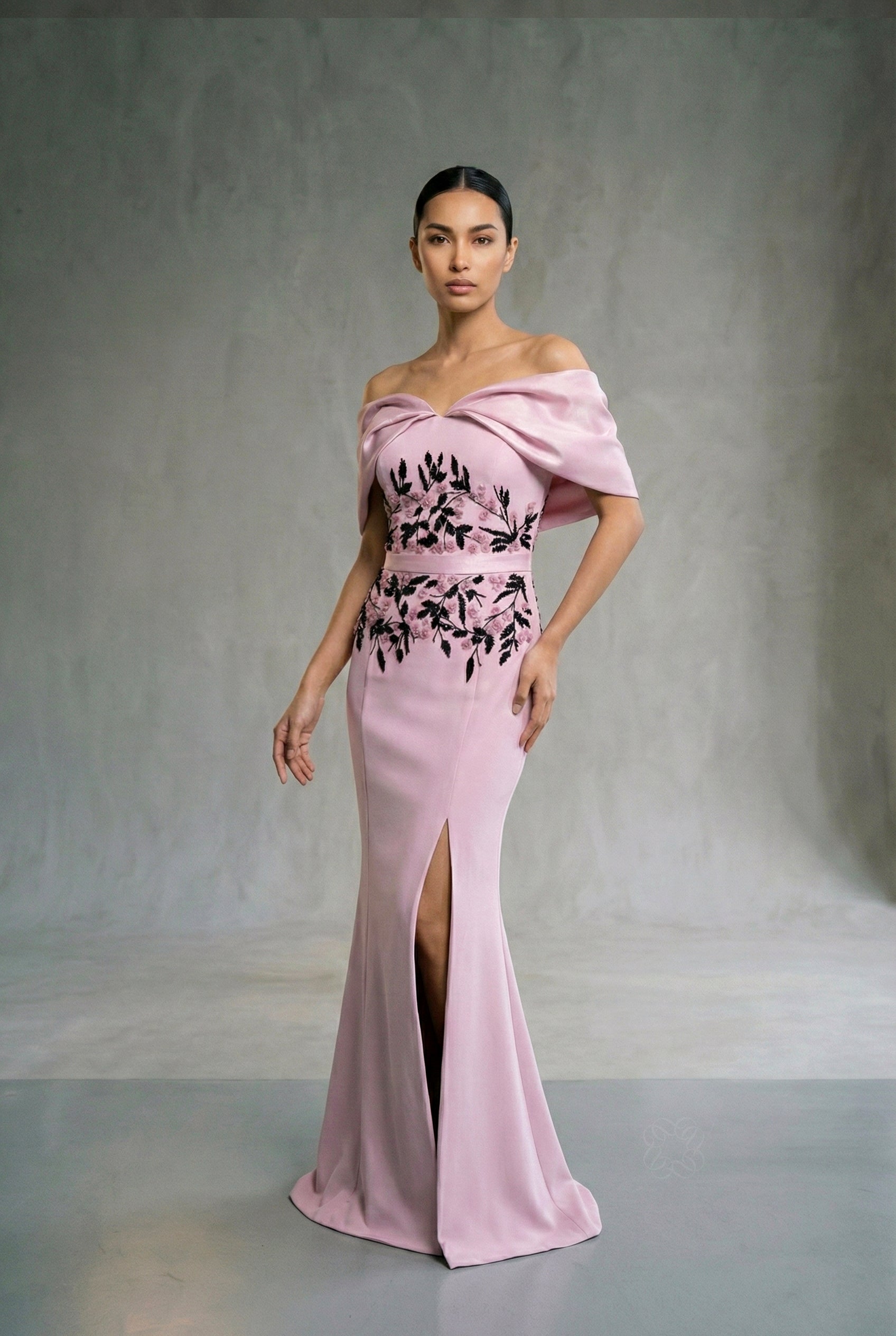 Embroidered crepe dress Embroidered crepe dress